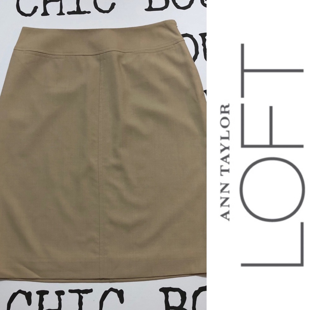 LOFT Tan Mini Skirt